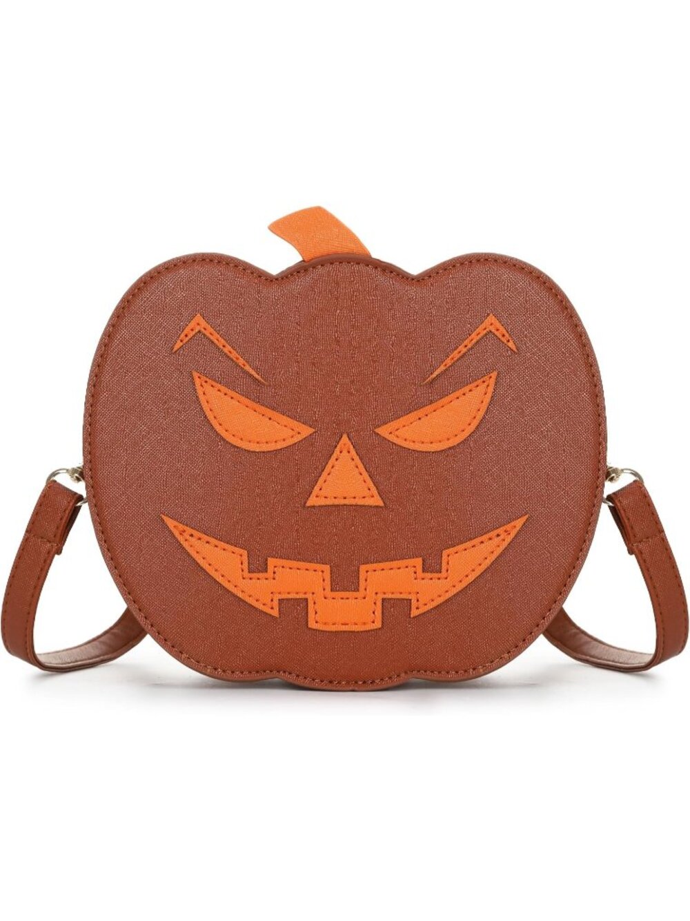 〽️Women's Brown Pumpkin Novelty Halloween Trick or Treat Crossbody Shoulder Bags